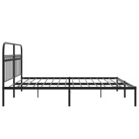 vidaXL Bettgestell mit Kopfteil Metall Schwarz 193x203 cm