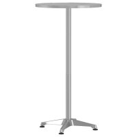 vidaXL Outdoor-Bartisch H&ouml;henverstellbar &Oslash;59,5x70/114,5 cm Aluminium