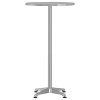 vidaXL Outdoor-Bartisch H&ouml;henverstellbar &Oslash;59,5x70/114,5 cm Aluminium