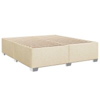 vidaXL Bettgestell ohne Matratze Creme 200x200 cm Stoff