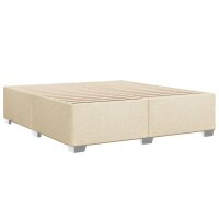 vidaXL Bettgestell ohne Matratze Creme 200x200 cm Stoff