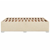 vidaXL Bettgestell ohne Matratze Creme 140x190 cm Stoff