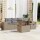 vidaXL 6-tlg. Garten-Sofagarnitur mit Kissen Beige Poly Rattan