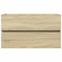 vidaXL Waschbeckenunterschrank Sonoma-Eiche 80x38,5x45cm Holzwerkstoff