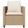 vidaXL 3-tlg. Bistro-Set mit Kissen Beige Poly Rattan