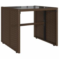 vidaXL 4-tlg. Garten-Sofagarnitur mit Kissen Braun Poly Rattan