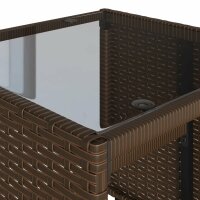 vidaXL 4-tlg. Garten-Sofagarnitur mit Kissen Braun Poly Rattan