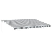 vidaXL Markise Einziehbar Anthrazit und Weiß 5x3 m...
