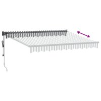 vidaXL Markise Einziehbar Anthrazit und Weiß 3x2,5 m Stoff & Aluminium