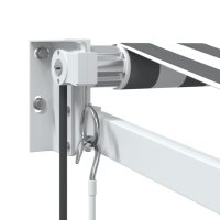 vidaXL Markise Einziehbar Anthrazit und Weiß 3x2,5 m Stoff & Aluminium