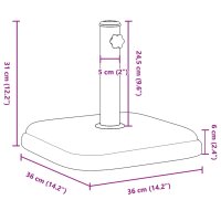 vidaXL Sonnenschirmst&auml;nder &Oslash;32/35/38 mm Mast 11 kg Quadratisch