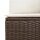 vidaXL 7-tlg. Garten-Sofagarnitur mit Kissen Braun Poly Rattan