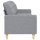 vidaXL 3-Sitzer-Sofa Hellgrau 210 cm Stoff