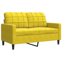 vidaXL 2-Sitzer-Sofa Gelb 120 cm Samt