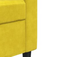 vidaXL 2-Sitzer-Sofa Gelb 120 cm Samt