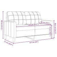 vidaXL 2-Sitzer-Sofa Gelb 120 cm Samt