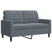 vidaXL 2-Sitzer-Sofa Dunkelgrau 120 cm Samt