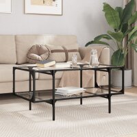 vidaXL Couchtisch mit Glasplatte Transparent 98,5x50x45...