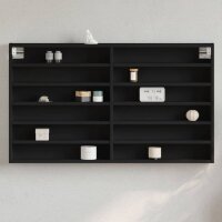 vidaXL Vitrinenschrank Schwarz 100x8,5x58 cm Holzwerkstoff