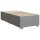 vidaXL Boxspringbett mit Matratze Hellgrau 90x190 cm Stoff