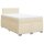 vidaXL Boxspringbett mit Matratze Creme 120x190 cm Stoff