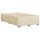 vidaXL Boxspringbett mit Matratze Creme 120x190 cm Stoff