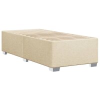 vidaXL Boxspringbett mit Matratze Creme 100x200 cm Stoff