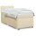 vidaXL Boxspringbett mit Matratze Creme 100x200 cm Stoff