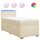 vidaXL Boxspringbett mit Matratze Creme 100x200 cm Stoff