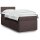 vidaXL Boxspringbett mit Matratze Dunkelbraun 80x200 cm Stoff