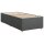 vidaXL Boxspringbett mit Matratze Dunkelgrau 80x200 cm Stoff