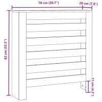 vidaXL Heizk&ouml;rperverkleidung Betongrau 78x20x82 cm Holzwerkstoff