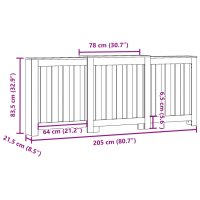 vidaXL Heizk&ouml;rperverkleidung Altholz-Optik 205x21,5x83,5 cm