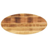 vidaXL Tischplatte 120x60x2,5 cm Oval Massivholz Mango