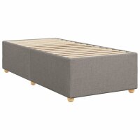 vidaXL Boxspringbett mit Matratze Taupe 90x190 cm Stoff