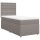 vidaXL Boxspringbett mit Matratze Taupe 90x190 cm Stoff