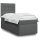 vidaXL Boxspringbett mit Matratze Dunkelgrau 90x200 cm Stoff