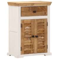 vidaXL Sideboard Wei&szlig; und Braun 55x30x73 cm Massivholz Mango