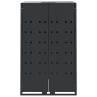 vidaXL M&uuml;lltonnenbox f&uuml;r 4 Tonnen Anthrazit 276x79x117 cm Stahl