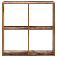 vidaXL B&uuml;cherregal Altholz-Optik 68,5x32x68,5 cm Holzwerkstoff