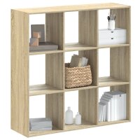 vidaXL B&uuml;cherregal Sonoma-Eiche 102x32x102 cm Holzwerkstoff