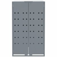 vidaXL M&uuml;lltonnenbox f&uuml;r 5 Tonnen Grau 345x79x117 cm Stahl