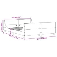 vidaXL Massivholzbett ohne Matratze Wei&szlig; 120x190 cm Kiefernholz