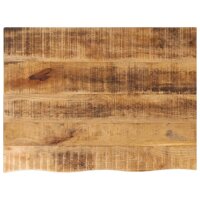 vidaXL Tischplatte 90x60x2,5 cm Baumkante Massivholz Raues Mangoholz