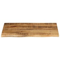 vidaXL Tischplatte 90x60x2,5 cm Baumkante Massivholz Raues Mangoholz