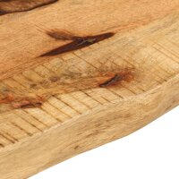 vidaXL Tischplatte 110x40x3,8 cm Baumkante Massivholz Raues Mangoholz