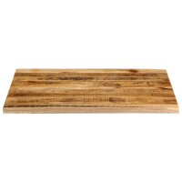 vidaXL Tischplatte 110x80x3,8 cm Baumkante Massivholz Raues Mangoholz