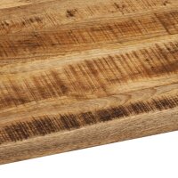 vidaXL Tischplatte 110x80x3,8 cm Baumkante Massivholz Raues Mangoholz