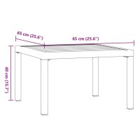 vidaXL Garten-Couchtisch Schwarz 65x65x40 cm Aluminium