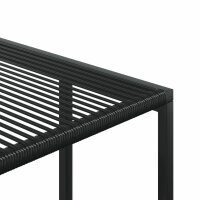 vidaXL 9-tlg. Garten-Essgruppe Schwarz Poly Rattan